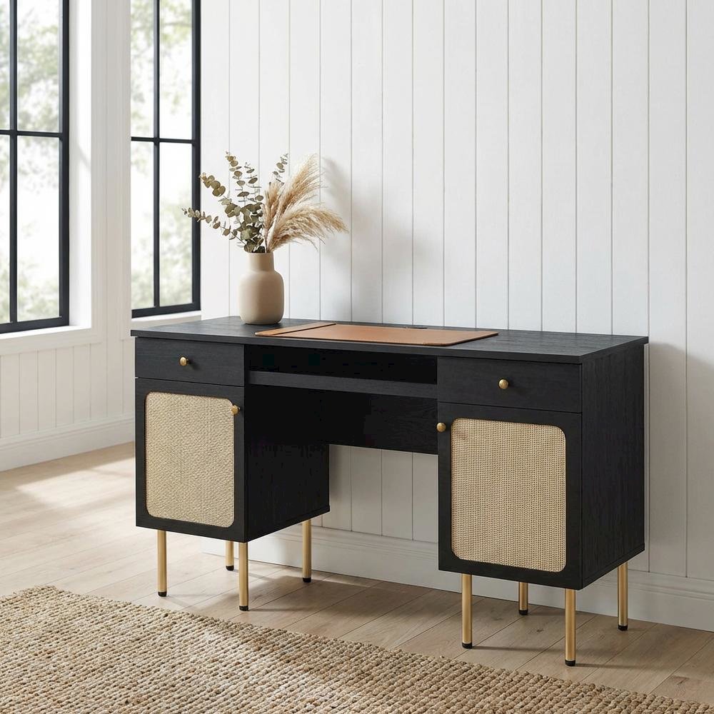 Office Desk With Sturdy Construction And Spacious Work Surface