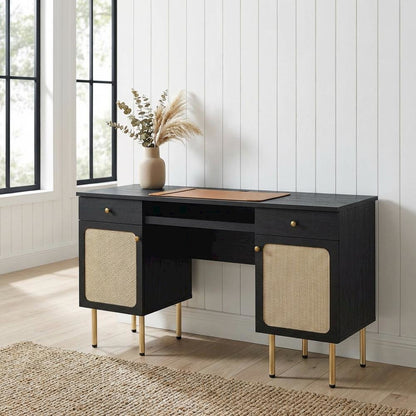 Office Desk With Sturdy Construction And Spacious Work Surface