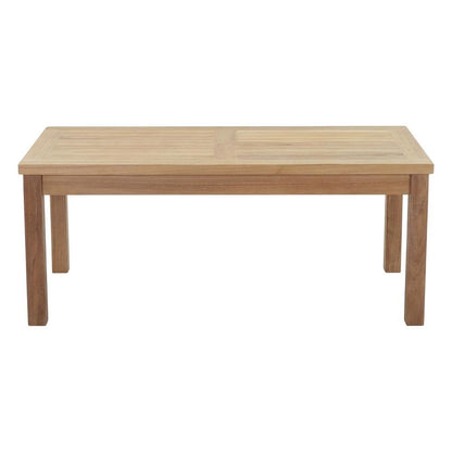 Teak Outdoor Coffee Table With Rectangular Design And Durable Finish
