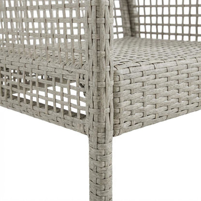 Outdoor Patio Wicker Rattan Dining Armchair Set Of 4, Cushions, Armrest Support