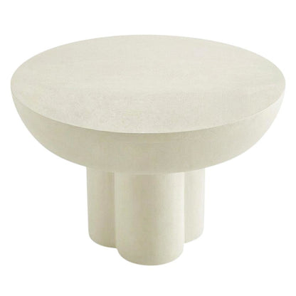 Concrete Coffee Table with Durable Round Top and Modern Design