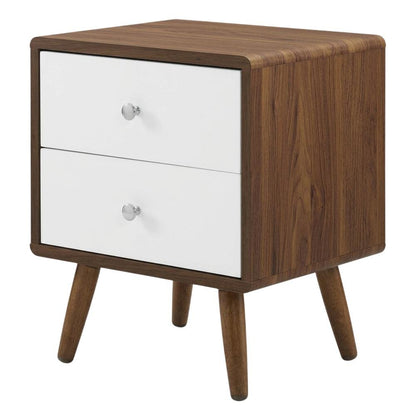 Nightstand with 2 Drawers and Compact Design
