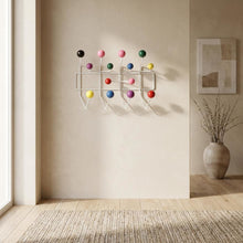 Multicolor Bicast Leather Wall Coat Rack, Decorative Panel Hooks