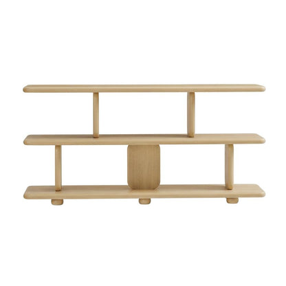 Wooden 2-Tier Bookshelf in Natural Finish with Sturdy Shelving