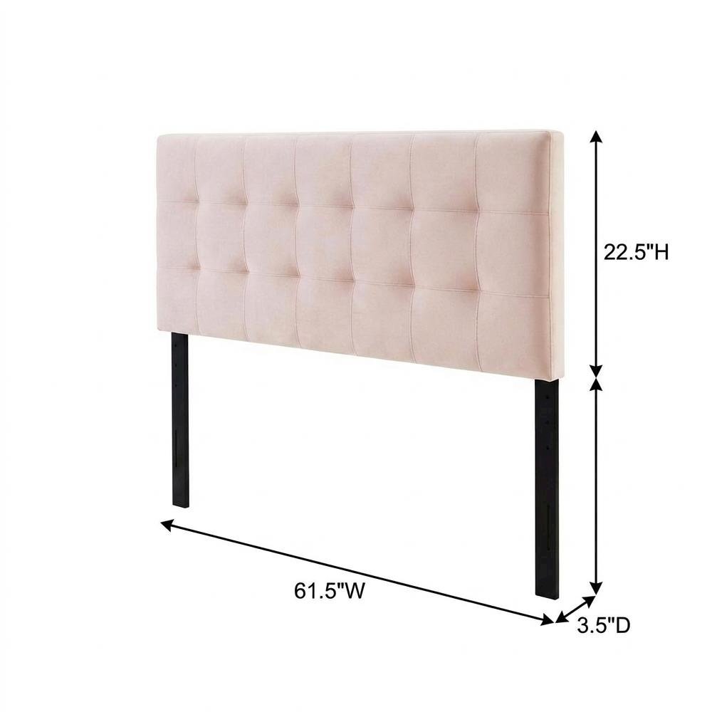 Biscuit Tufted Queen Headboard in Performance Velvet with Plush Design