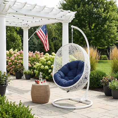 Outdoor Patio Chair With Stand In Stylish Design For Outdoor Lounging