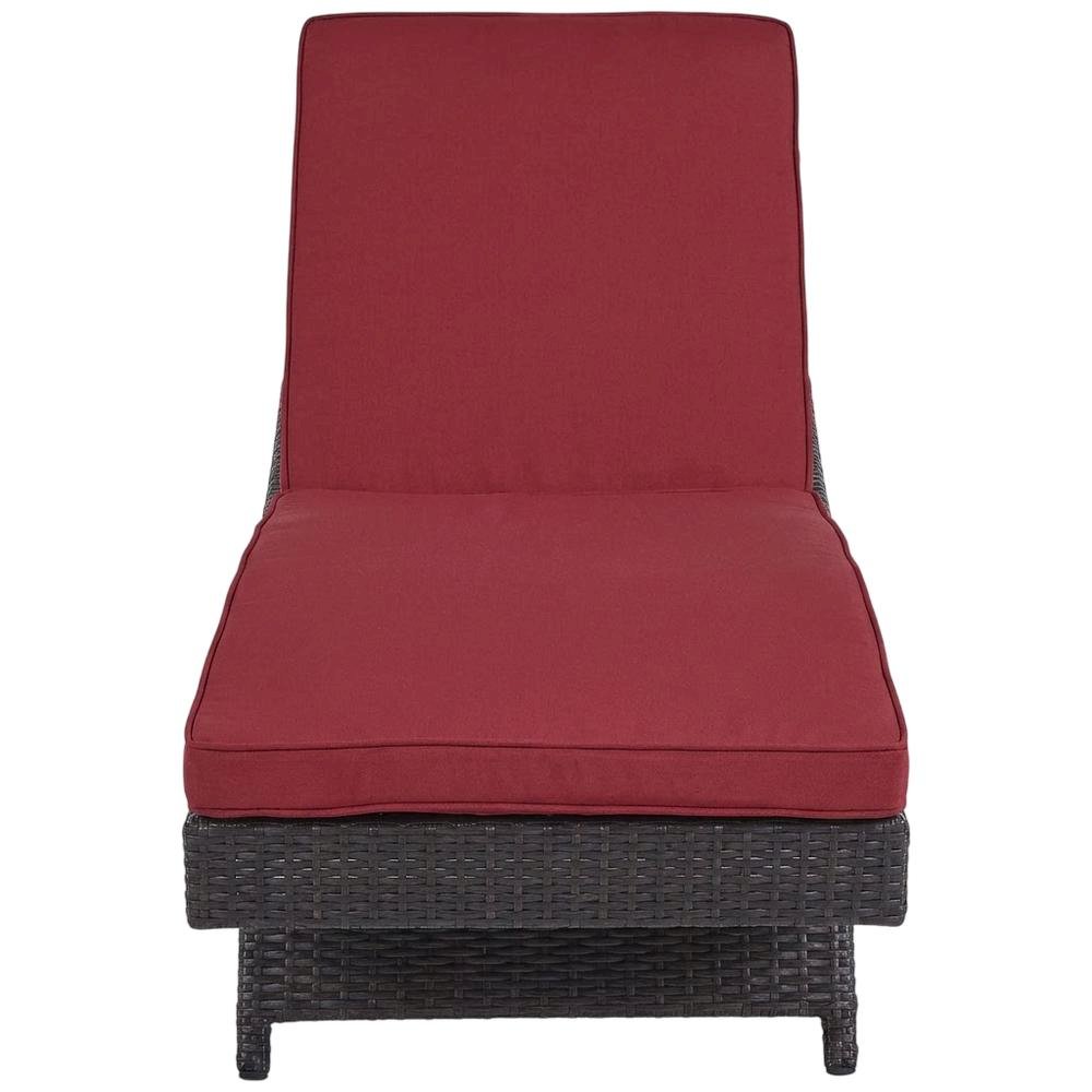 Aluminum Outdoor Lounge Chair Set of 2 With Thick Cushions And Stack-Free Design
