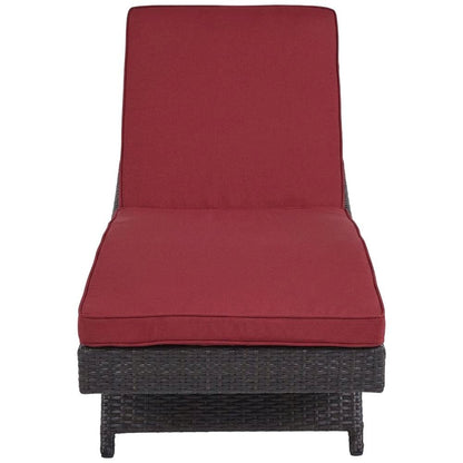 Aluminum Outdoor Lounge Chair Set of 2 With Thick Cushions And Stack-Free Design