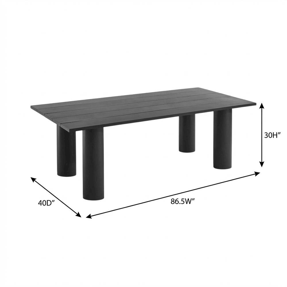Outdoor Patio Dining Table, Aluminum Top, Rectangular Design, Outdoor Use