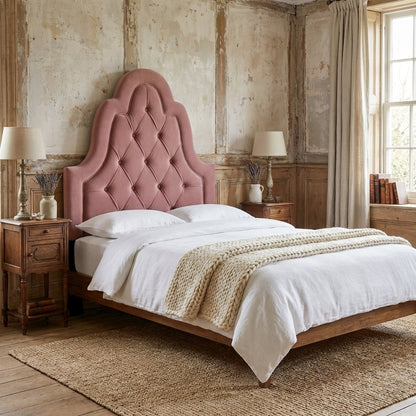 Tufted Twin Velvet Headboard in Performance Fabric with Soft Upholstery