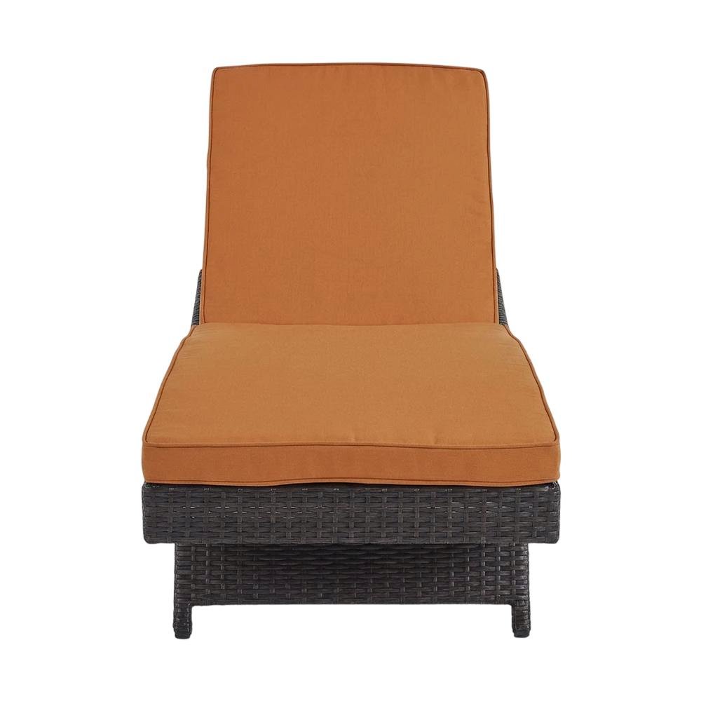 Outdoor Patio Chaise Set Of 2 With Cushioned Lounge Chairs For Garden, Poolside