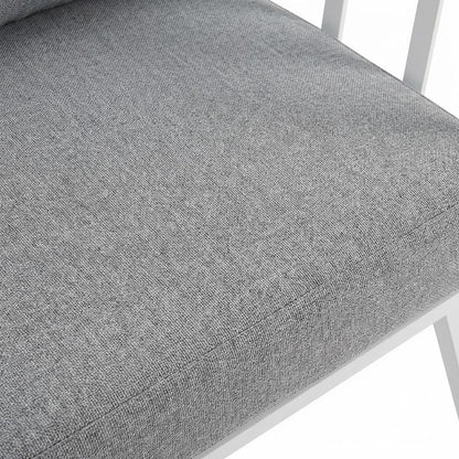 Aluminum Armchair Set Of 2 For Outdoor Lounge With Cushioned Seating