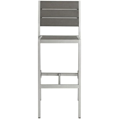 Aluminum Outdoor Bar Stool With Backrest And Lightweight Design