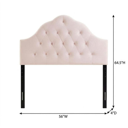 Diamond Tufted Velvet Full Headboard with Performance Fabric and Elegant Design
