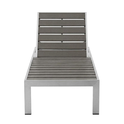 Outdoor Patio Aluminum Chaise Set Of 4 With Stack-Free Design, Backrests