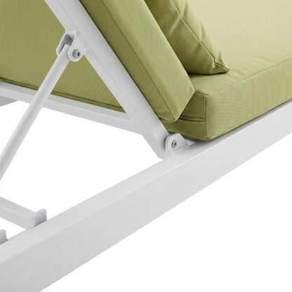Outdoor Patio Chaise Lounge Chair With Cushion For Outdoor Relaxation