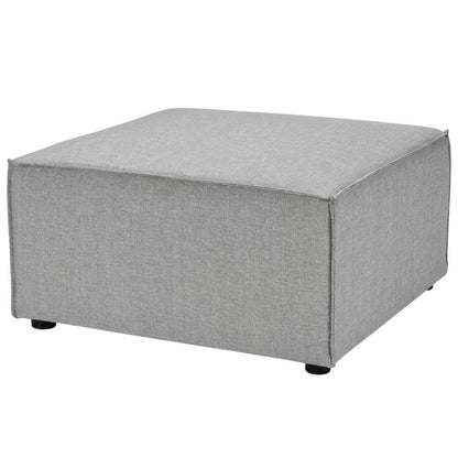 Outdoor Patio Upholstered Sectional Sofa Ottoman for Lounge Comfort