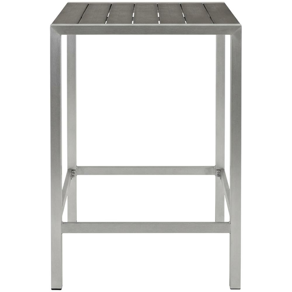 Aluminum Outdoor Bar Table With Square Top And Modern Design