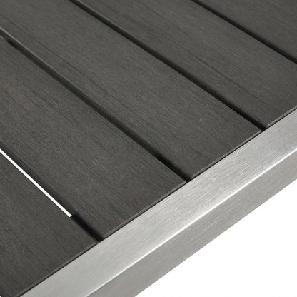 Aluminum Outdoor Bar Table With Square Top And Modern Design