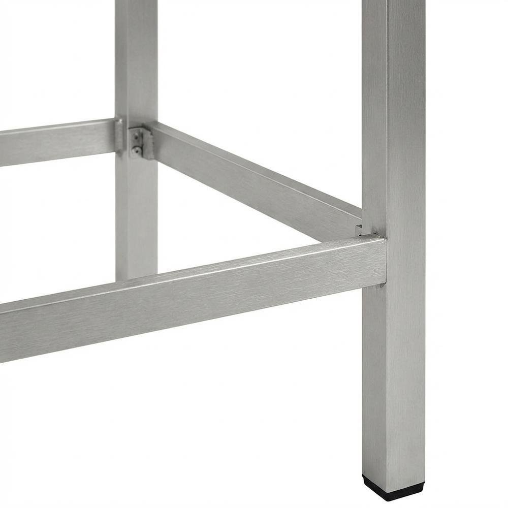 Aluminum Outdoor Bar Table With Square Top And Modern Design