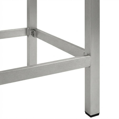 Aluminum Outdoor Bar Table With Square Top And Modern Design