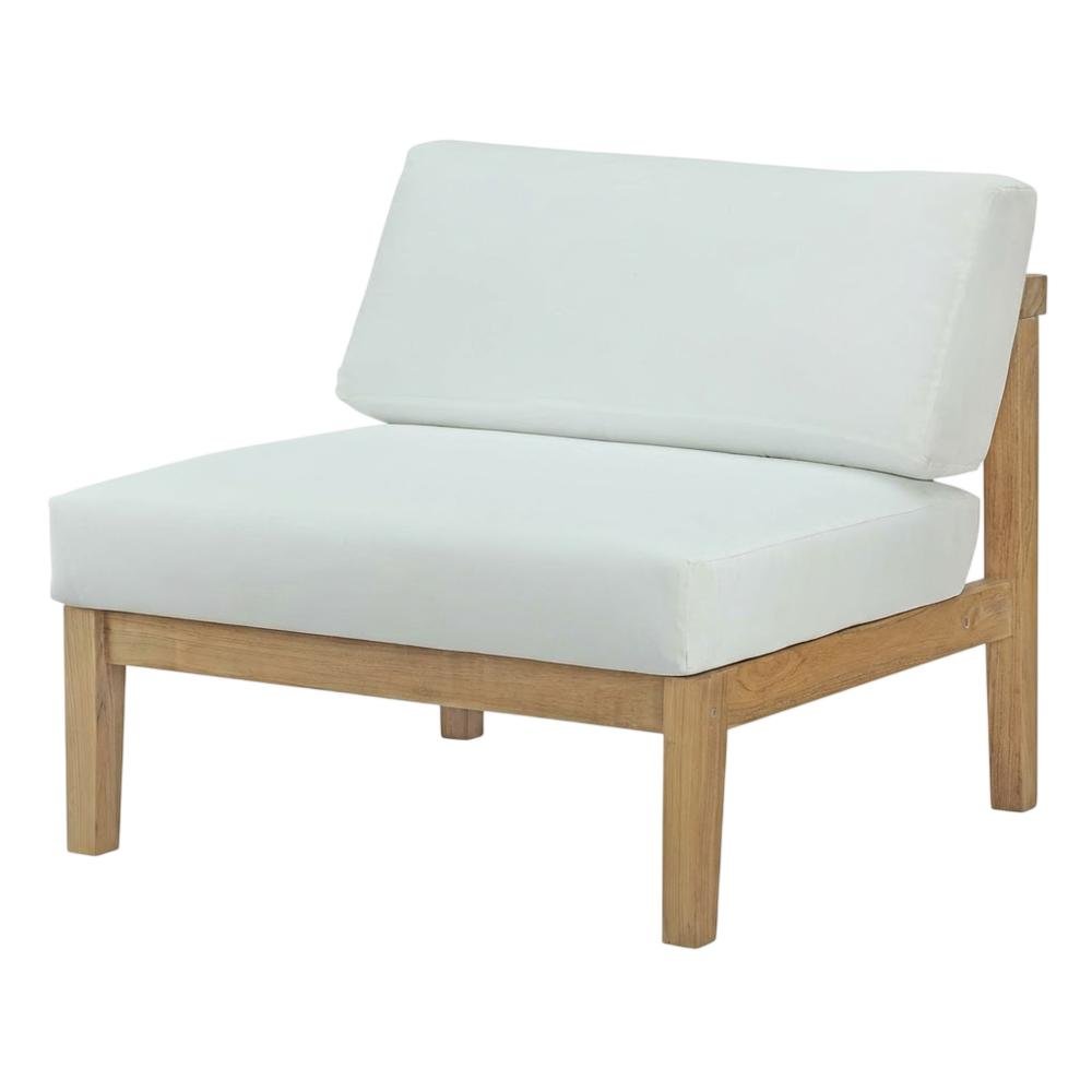 Outdoor Patio Teak Armless Lounge Chair For Garden And Patio