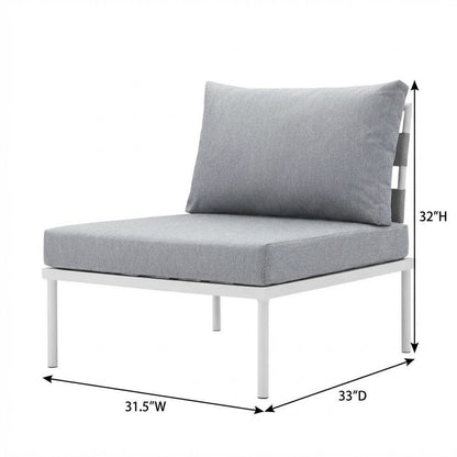 Outdoor Lounge Chair In Aluminum With Armless Design