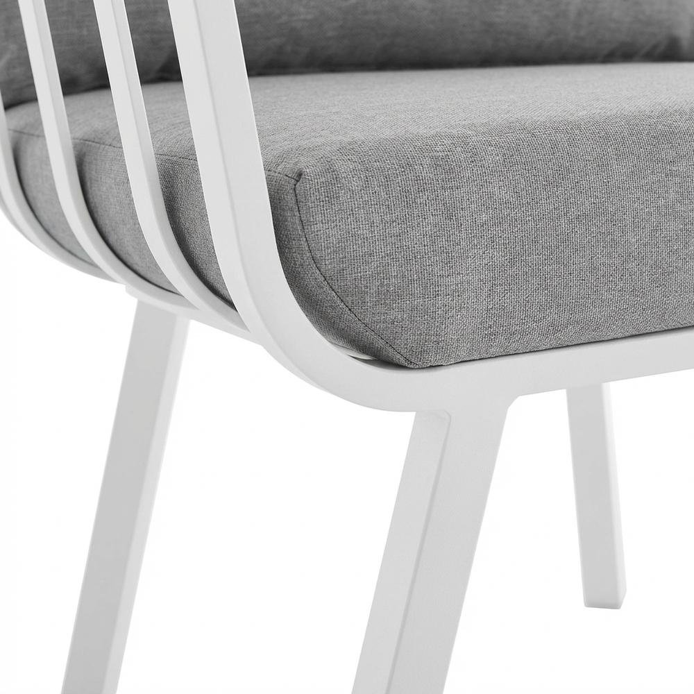 Outdoor Patio Aluminum Armchair With Cushioned Seat For Comfort