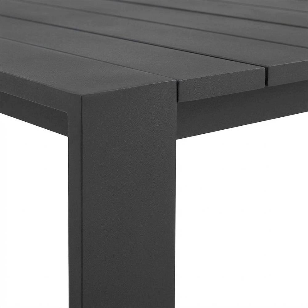 Outdoor Rectangular Table With Aluminum Frame For Patio Dining