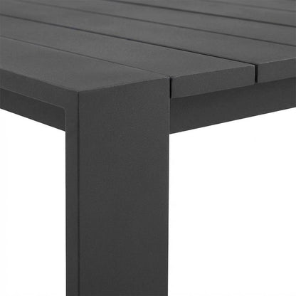 Outdoor Rectangular Table With Aluminum Frame For Patio Dining