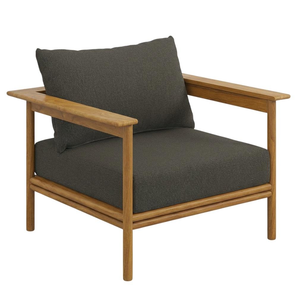 Outdoor Patio Armchair Set Of 2 In Teak Wood For Cozy Outdoor Living