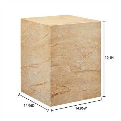 Square Concrete Side Table For Indoor And Outdoor Use With Modern Design