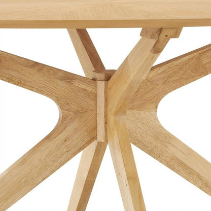 Oak Oval Wood Dining Table, Modern Style, Seats 8, Wood Dining