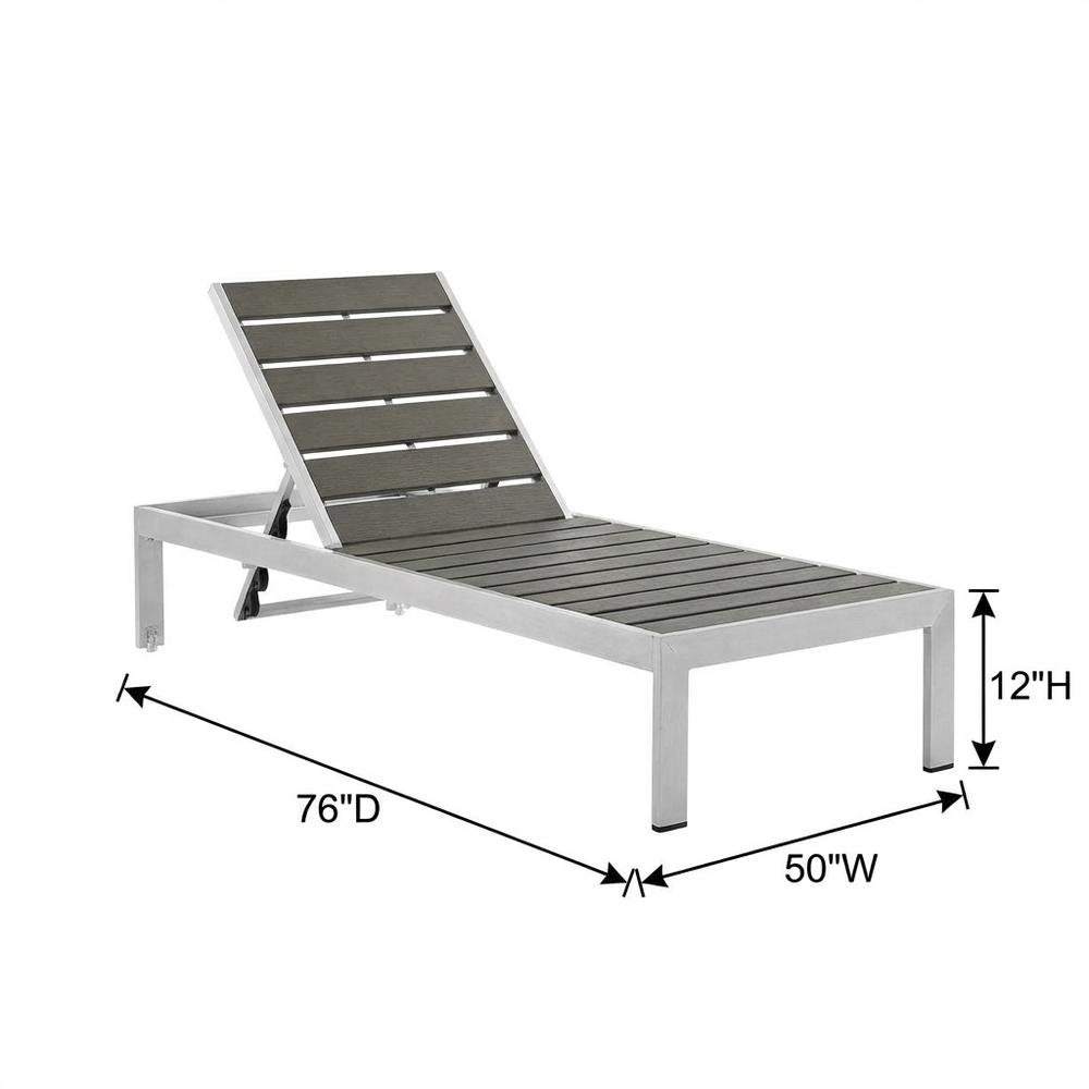 Outdoor Patio Aluminum Lounge Chairs Set Of 2 With Ergonomic Backrests