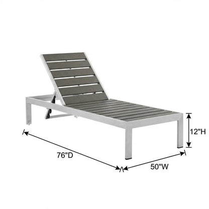 Outdoor Patio Aluminum Lounge Chairs Set Of 2 With Ergonomic Backrests