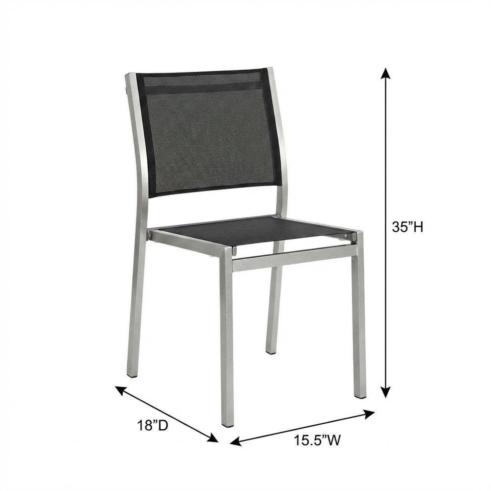 Aluminum Outdoor Lounge Chair Set Of 2 With Backrest And Cushioned Seat