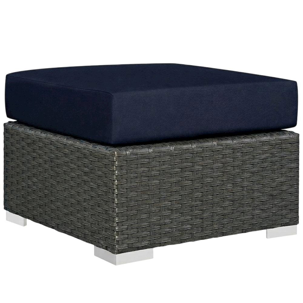 Stylish Outdoor Ottoman with Durable Fabric and Comfortable Design