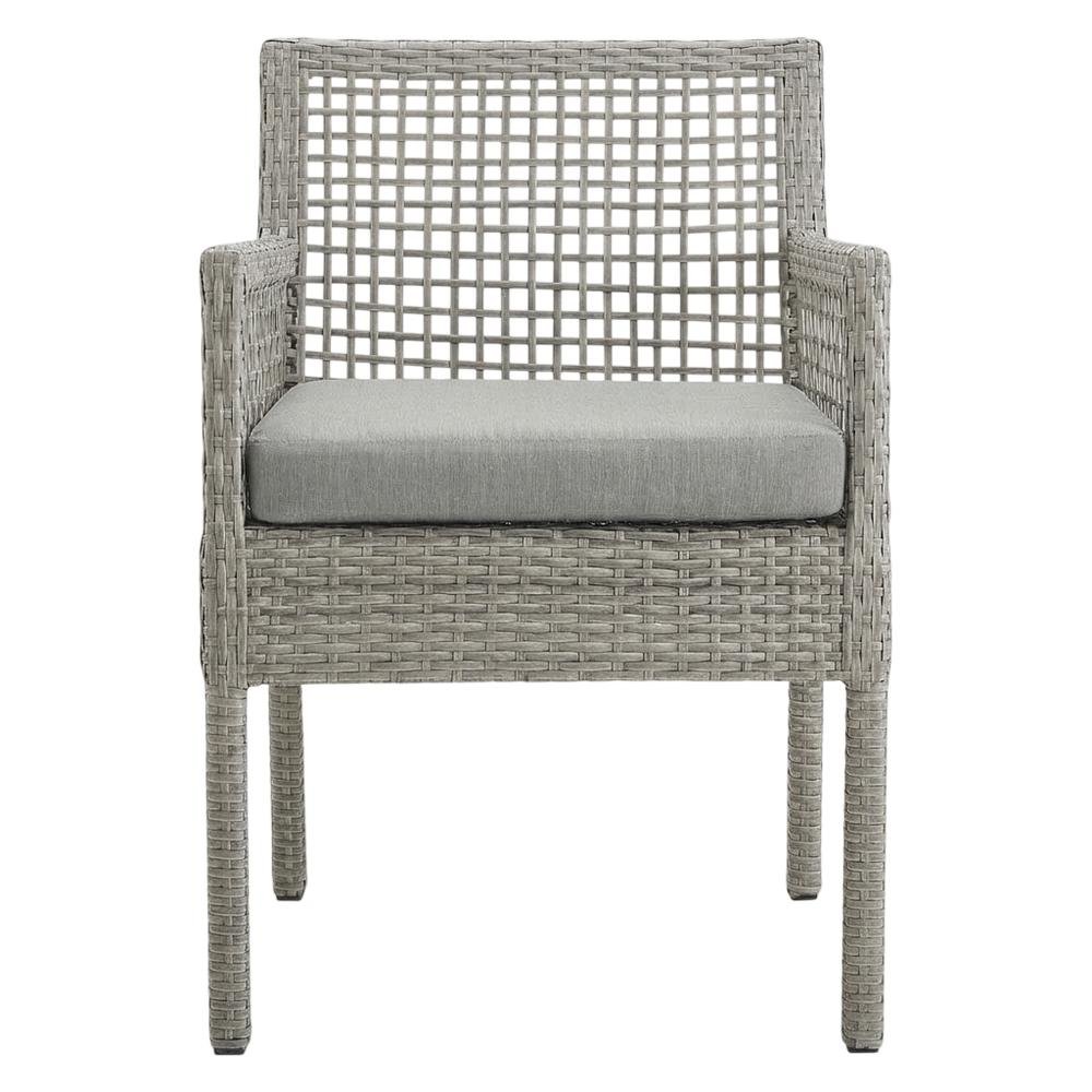 Outdoor Patio Rattan Armchair with Woven Wicker Finish for Garden and Deck