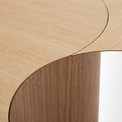 Round Travertine Coffee Table with Modern Design and Durable Surface