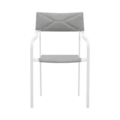 Aluminum Armchair Set Of 2 For Outdoor Lounge Spaces With Stackable Design