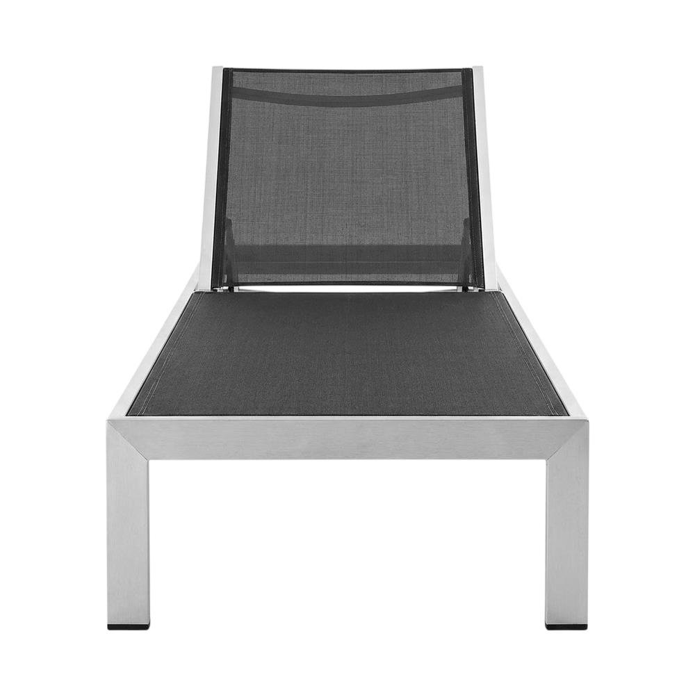 Outdoor Patio Aluminum Chaise Lounge Set Of 2 With Cushioned Seat Comfort