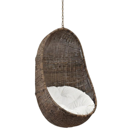 Relaxing outdoor swing chair with comfortable seating for patio use