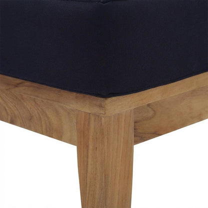 Teak Outdoor Patio Corner Sofa With Cushions And Stylish Design