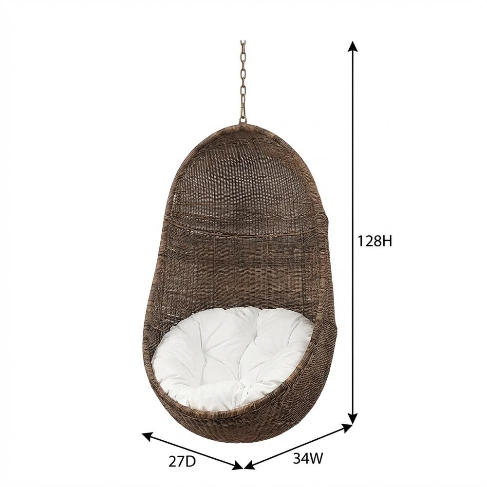 Relaxing outdoor swing chair with comfortable seating for patio use