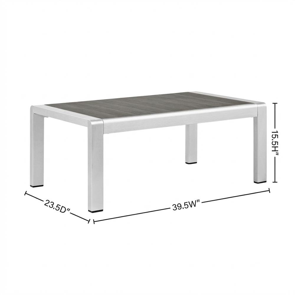 Aluminum Outdoor Coffee Table With Modern Design And Sturdy Base