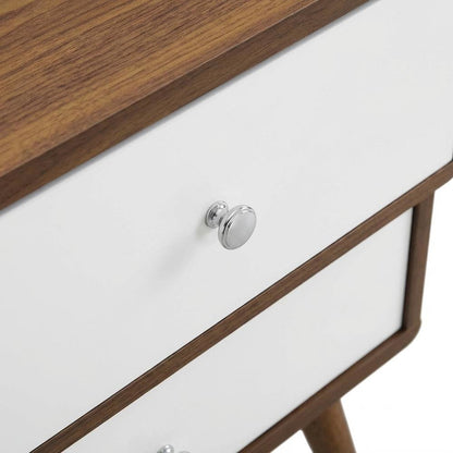 Nightstand with 2 Drawers and Compact Design