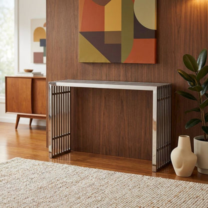 Wooden Console Table with Sleek Finish and Sturdy Construction