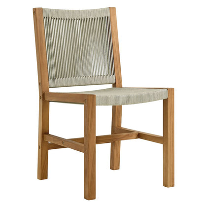 Vienna 7-Piece Outdoor Patio Teak and Rope Dining Set