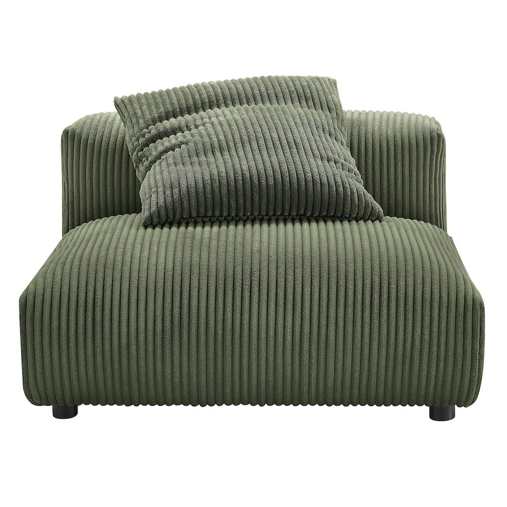 Solace 4-Piece Modular Corduroy Upholstered Sectional Sofa