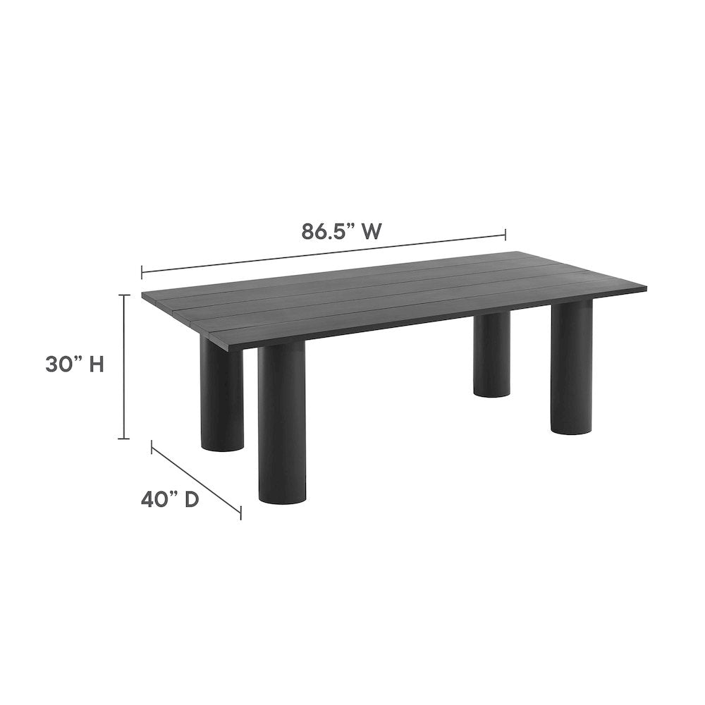Nautica 7-Piece Rectangular Outdoor Patio Aluminum Dining Table and Chairs Set